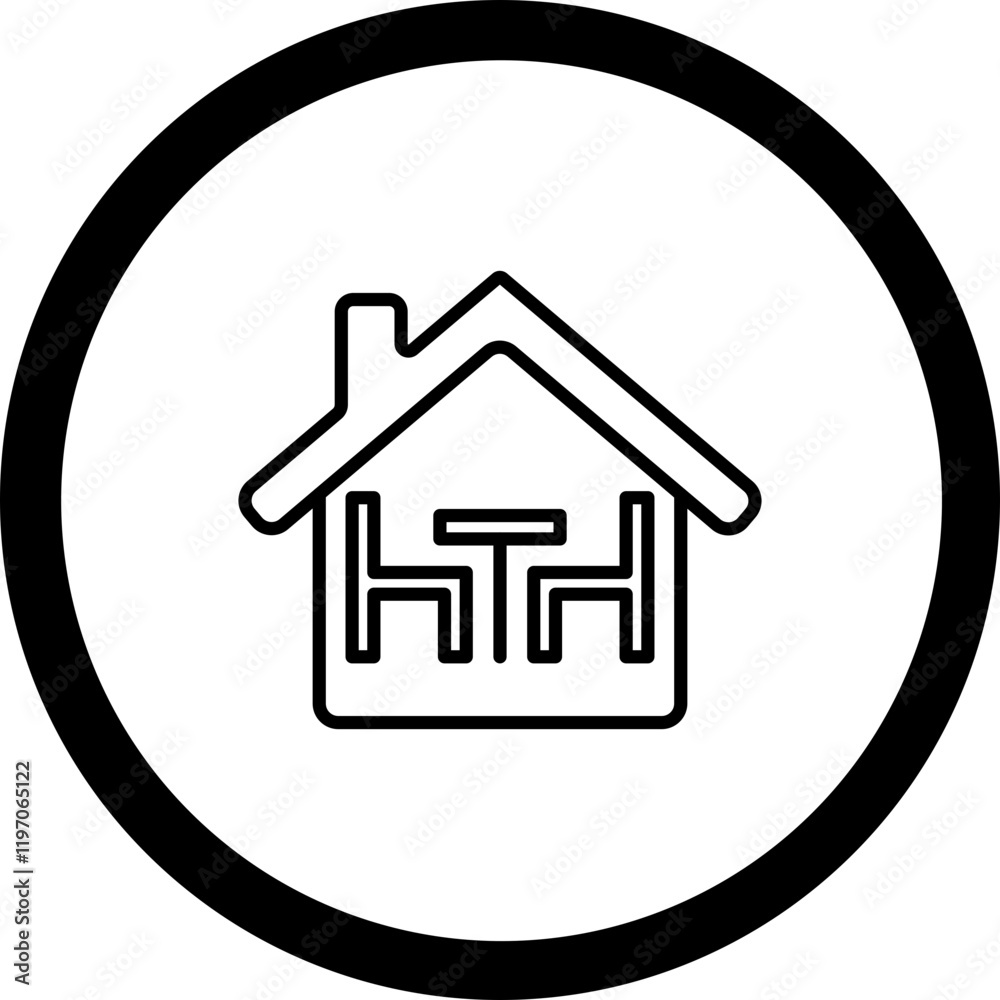 Dining Room Vector Icon Design Dining Room Vector Icon Design