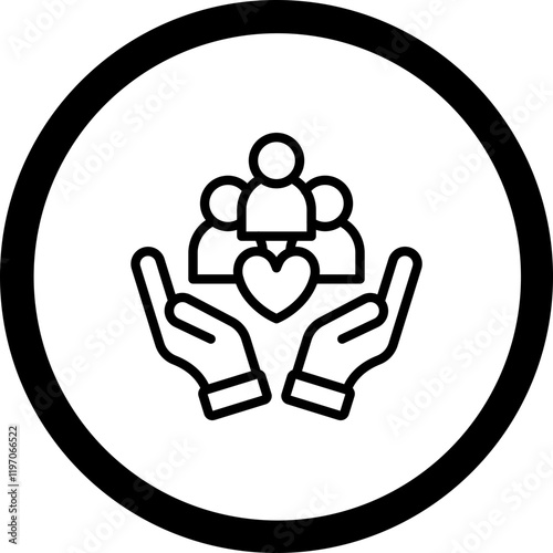 Nonprofit Organization Vector Icon Design