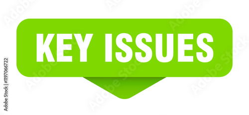 key issues sticker. key issues sign on transparent background