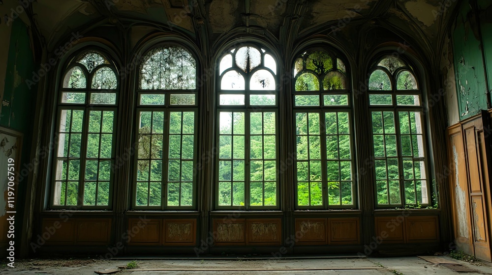 Fototapeta premium Abandoned monastery in the forest