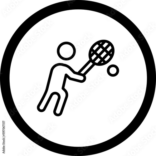 Tennis Competition Vector Icon Design