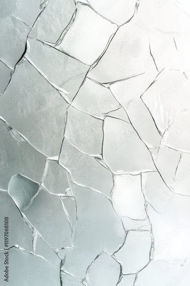 A Frosted ice surface with visible cracks, featuring clean lines and soft gradients A Frosted ice surface with visible cracks, featuring clean lines and soft gradients