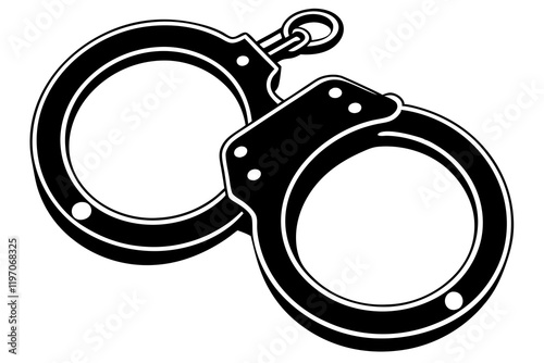 handcuffs crime vector illustration, handcuffs vector icon, handcuffs icon