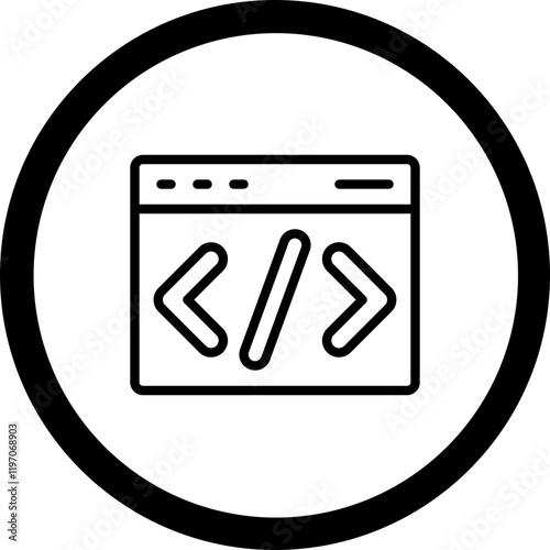 Coding Vector Icon Design