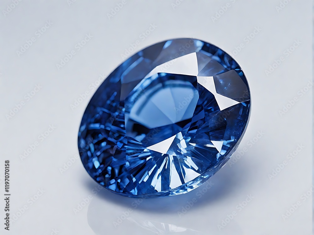 Fototapeta premium Brilliant Blue Sapphire Gemstone