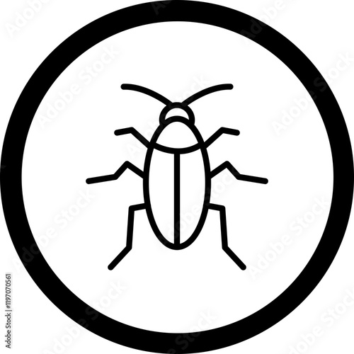 Cockroach Vector Icon Design