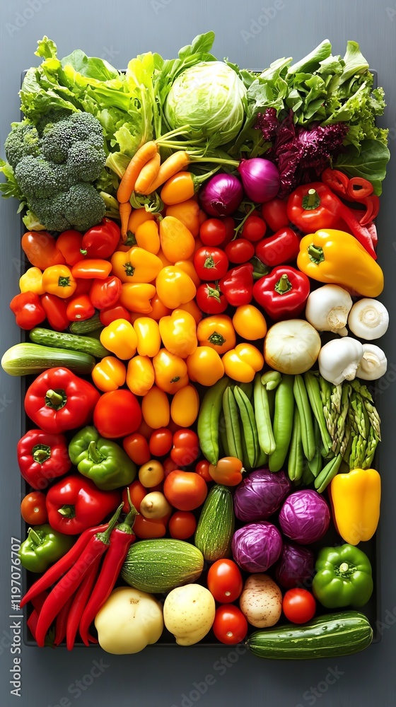 Fresh vegetable platter arranged artistically, a visual celebration of healthy eating and nutrition Fresh vegetable platter arranged artistically, a visual celebration of healthy eating and nutrition