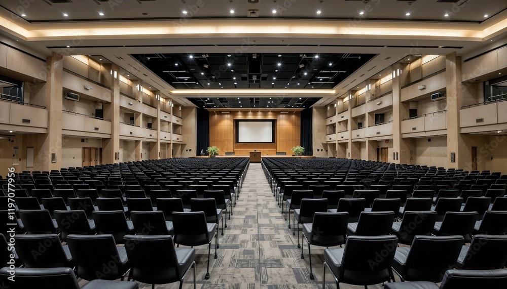 Fototapeta premium Spacious auditorium with large screen.