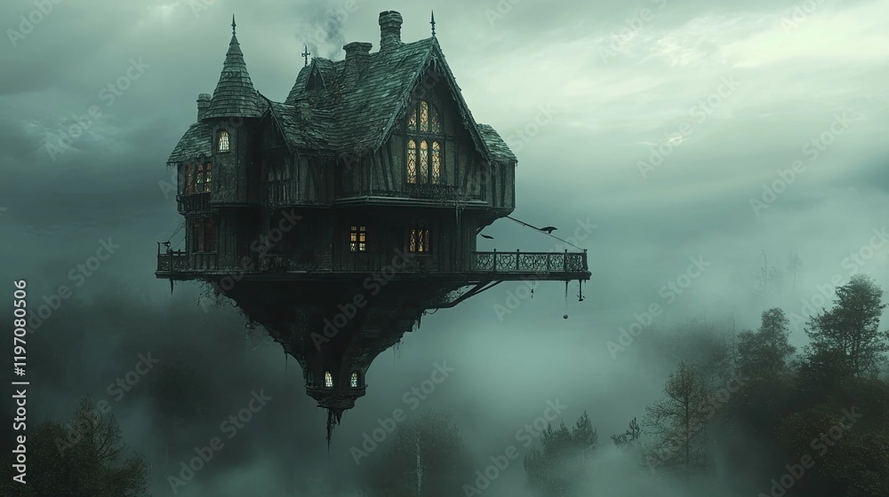 Obraz premium Hovering Witche House 