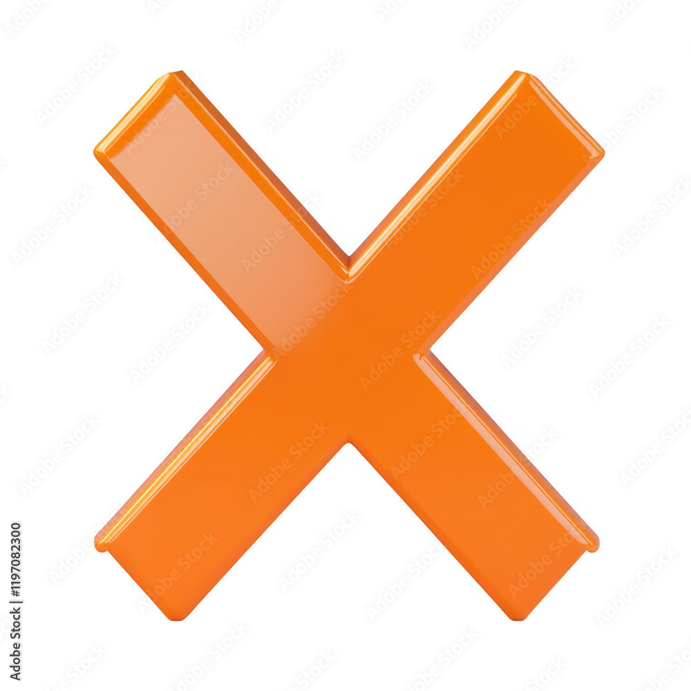 Simple Orange 3D Icon for Design Use Simple Orange 3D Icon for Design Use