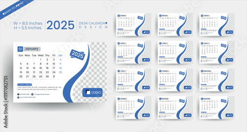 Design of a 12-Page Desk Calendar for 2025