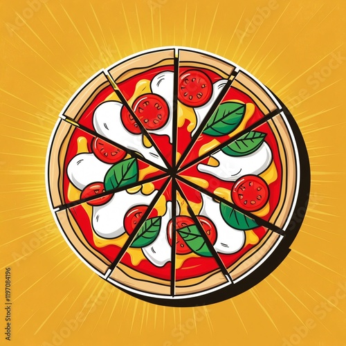 A pizza vector art