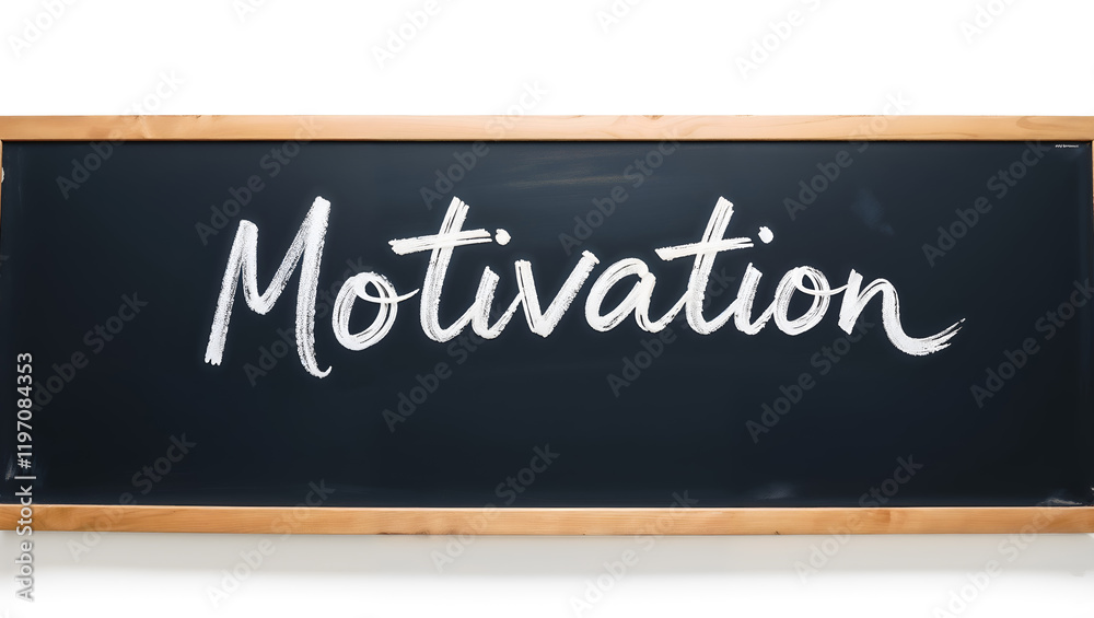 Motivation text on a wooden-framed chalkboard, perfect for educational and business designs. Generative AI Motivation text on a wooden-framed chalkboard, perfect for educational and business designs. Generative AI