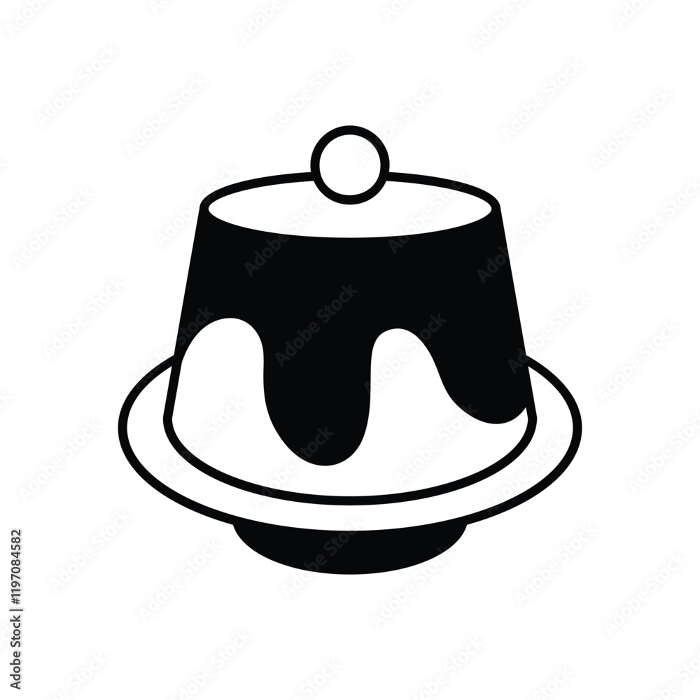 Obraz premium Pudding vector icon