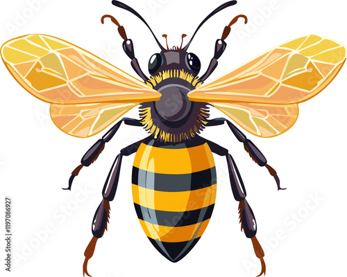 Bee isolated ai generative