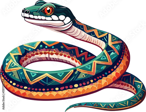 snake isolated ai generative