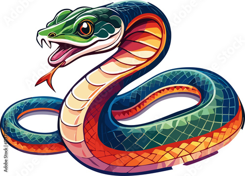 snake isolated ai generative