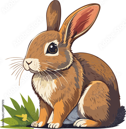 Rabbit isolated ai generative