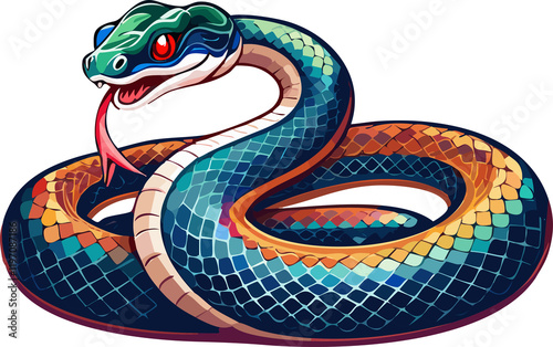 snake isolated ai generative
