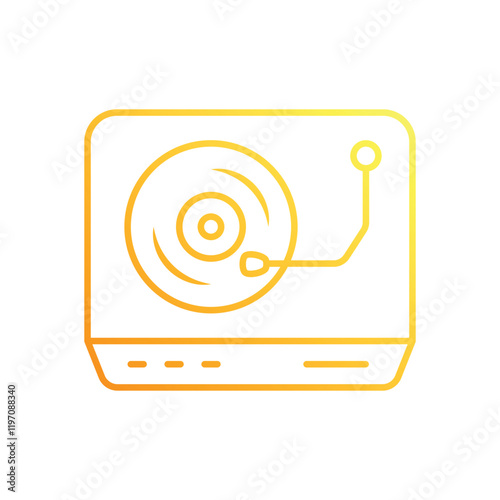 Disc Jockey vector icon