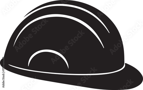 Vector illustration of a web icons - safety helmet, hard hat
