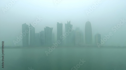 Misty Cityscape Illustration