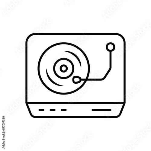 Disc Jockey vector icon