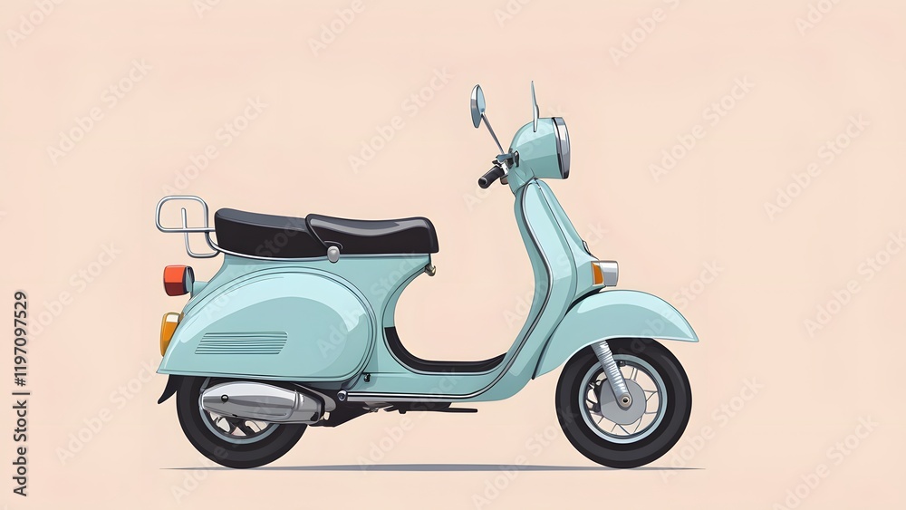 Obraz premium 、スクーターのイラスト