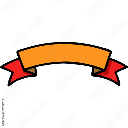 Colorful Carnival Banner with Red Ribbons