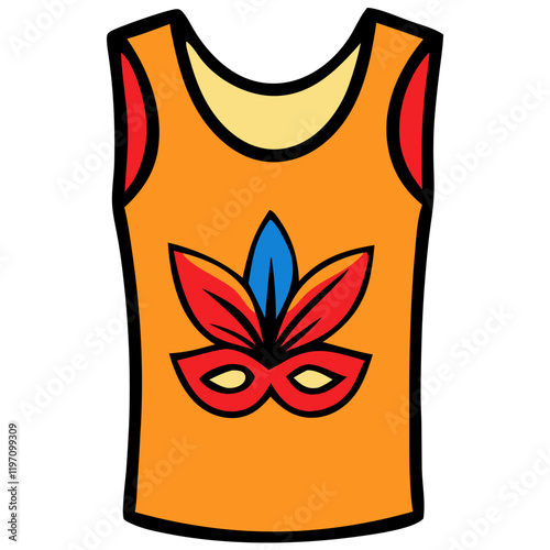 Colorful Tank Top Design Abadá Carnival 