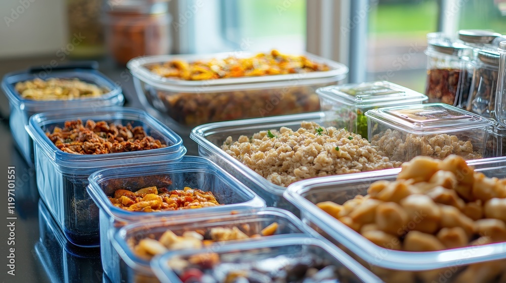 Assorted Snacks in Clear Storage Containers Assorted Snacks in Clear Storage Containers