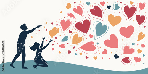 Romantic Valentine Backgroung Love Hearts Design
