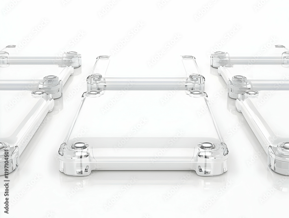 Transparent 3D Render of Geometric Forms Transparent 3D Render of Geometric Forms