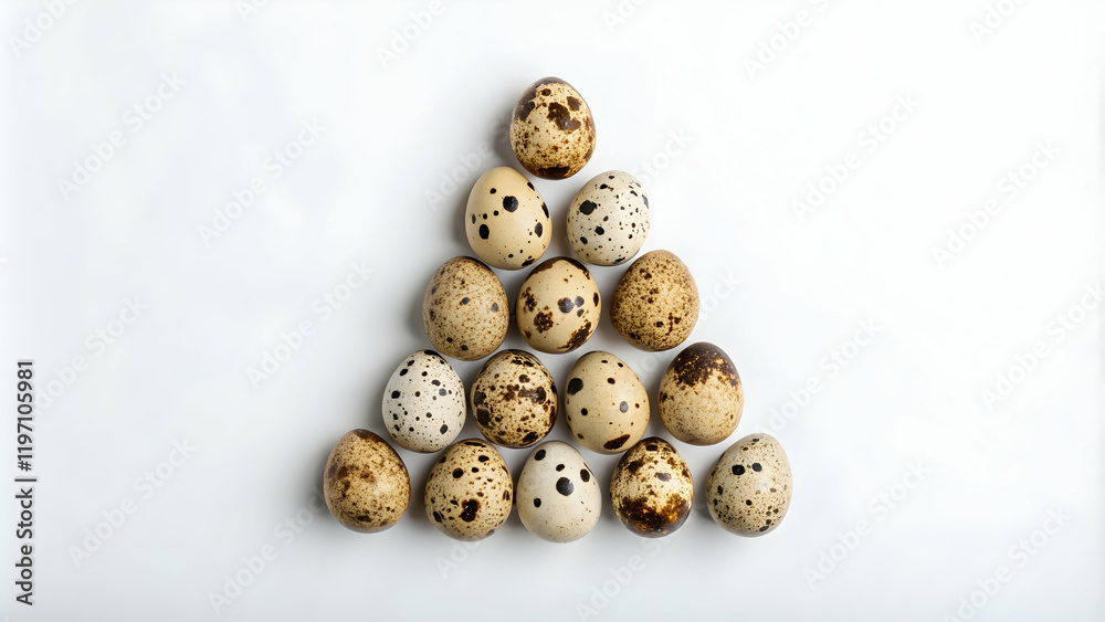 Vibrant Collection of 15 Quail Eggs in Unique Patterns Vibrant Collection of 15 Quail Eggs in Unique Patterns