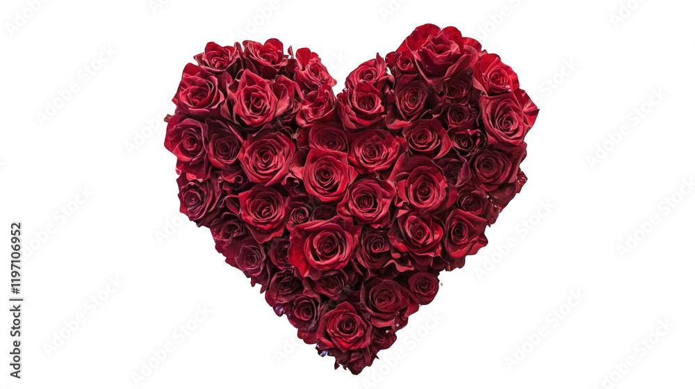 A bouquet of red roses arranged in the shape of a heart A bouquet of red roses arranged in the shape of a heart