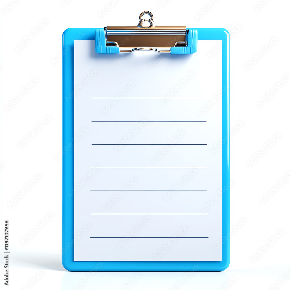 A blue clipboard with a blank sheet designed for notes and tasks, perfect for office and educational use. A blue clipboard with a blank sheet designed for notes and tasks, perfect for office and educational use.