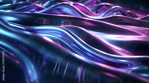 A long, curvy piece of shiny, metallic material