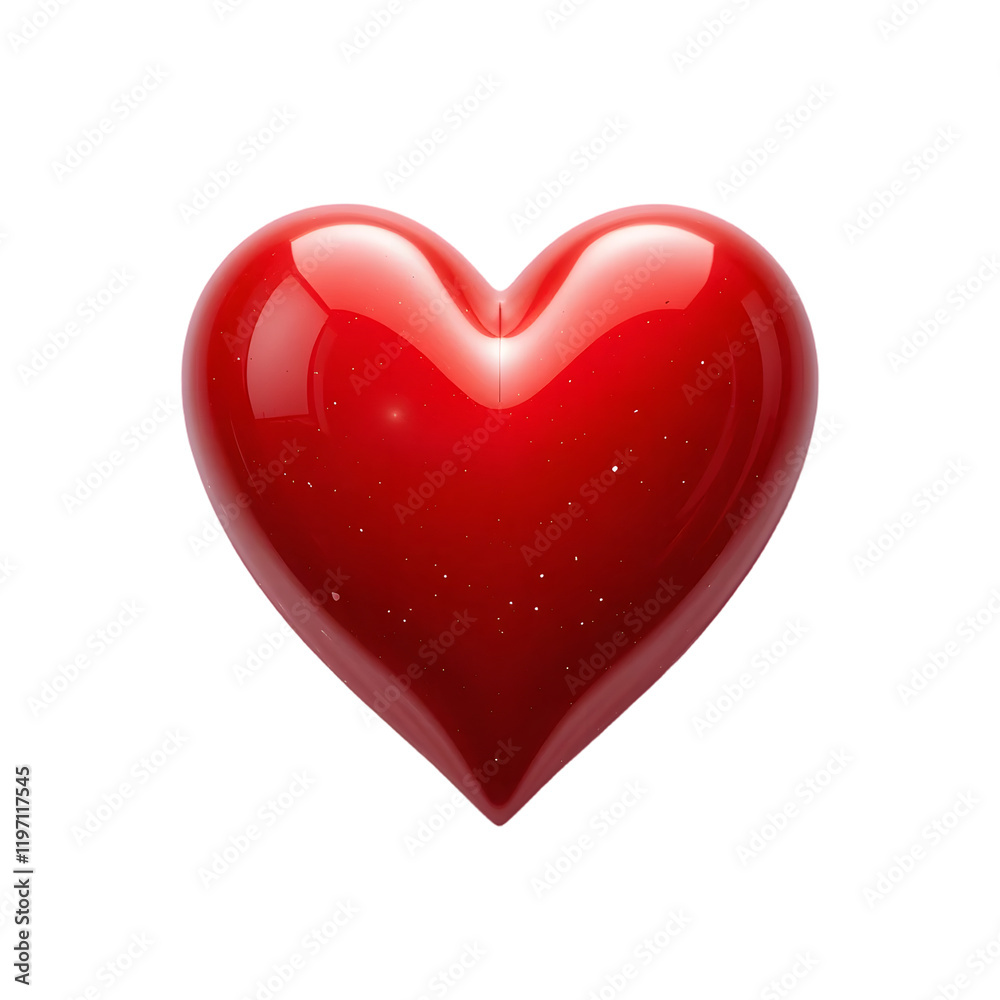 Red heart isolated on white background symbolizing love and passion Red heart isolated on white background symbolizing love and passion