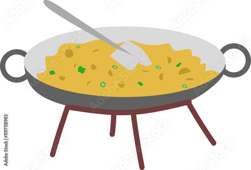 Fried rice clipart drawing 