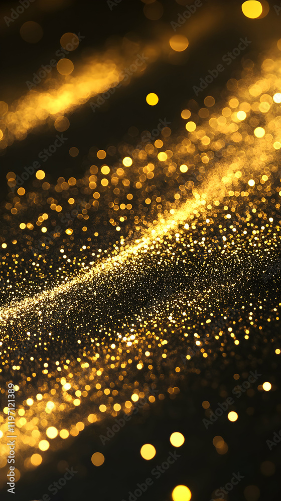Naklejka premium Golden Glitter Abstract Background