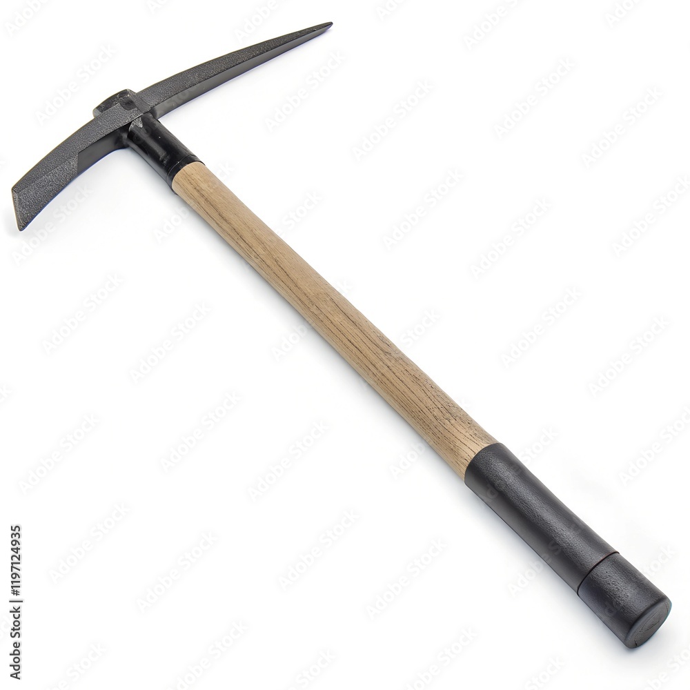mattock for digging the ground on white background mattock for digging the ground on white background