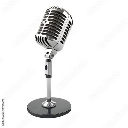 Microphone on stage stand