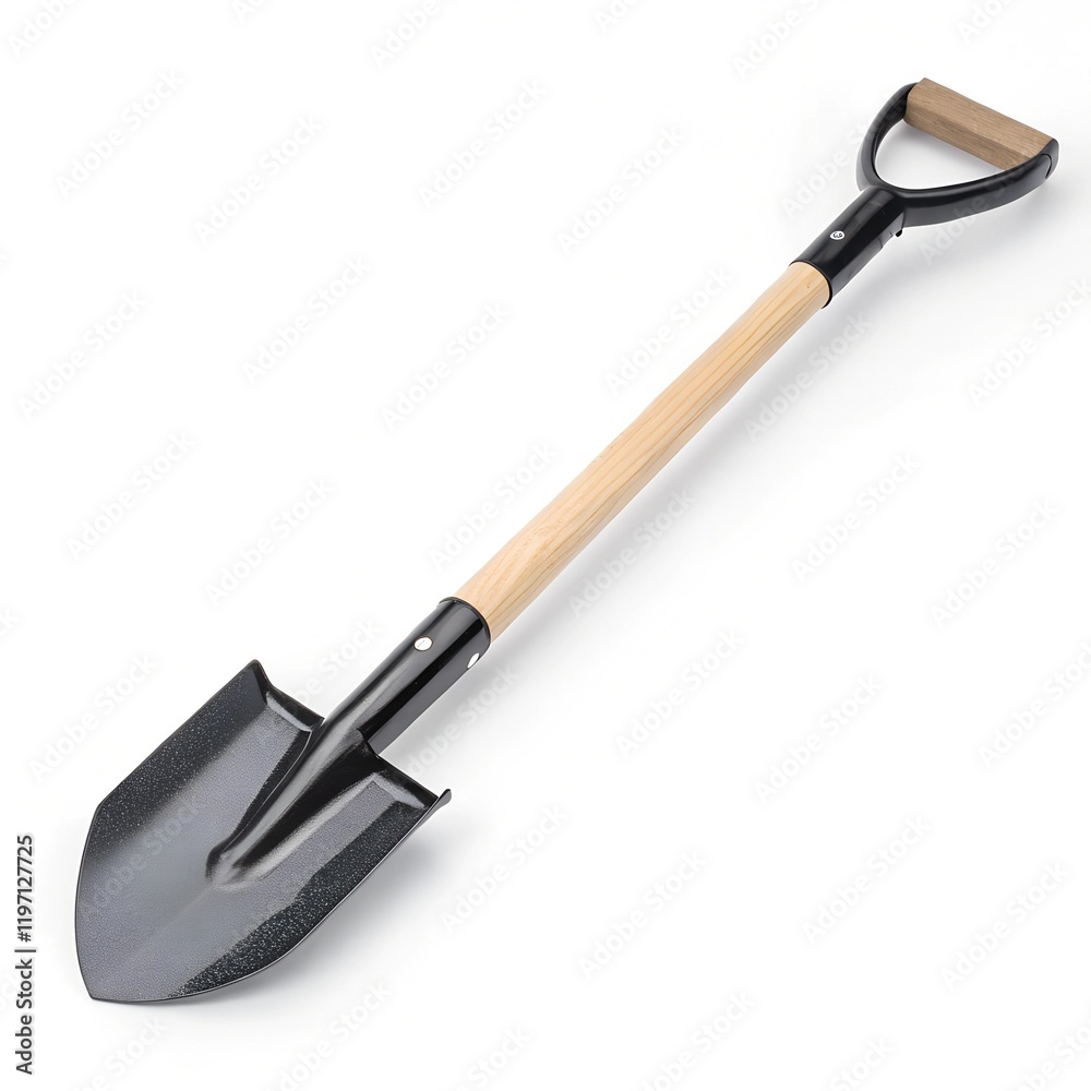 spade for digging the ground on white background spade for digging the ground on white background
