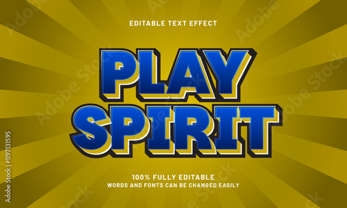 play spirit editable text effect