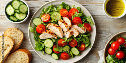 Delicious Plate of Salad wi...