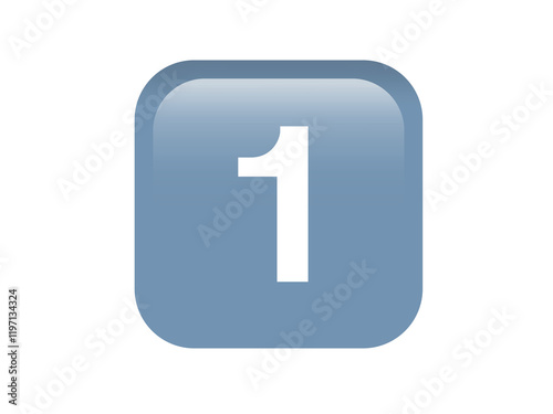 Shinny gradient blue keycap white digit one icon button Free Download Shinny gradient blue keycap white digit one icon button - GFXLoad
