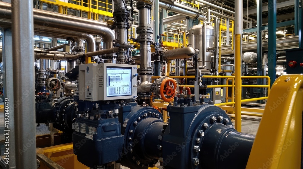 High-tech condition monitoring tools assessing performance and efficiency in an industrial facility, highlighting real-time data insights and advanced technology for improved operations High-tech condition monitoring tools assessing performance and efficiency in an industrial facility, highlighting real-time data insights and advanced technology for improved operations