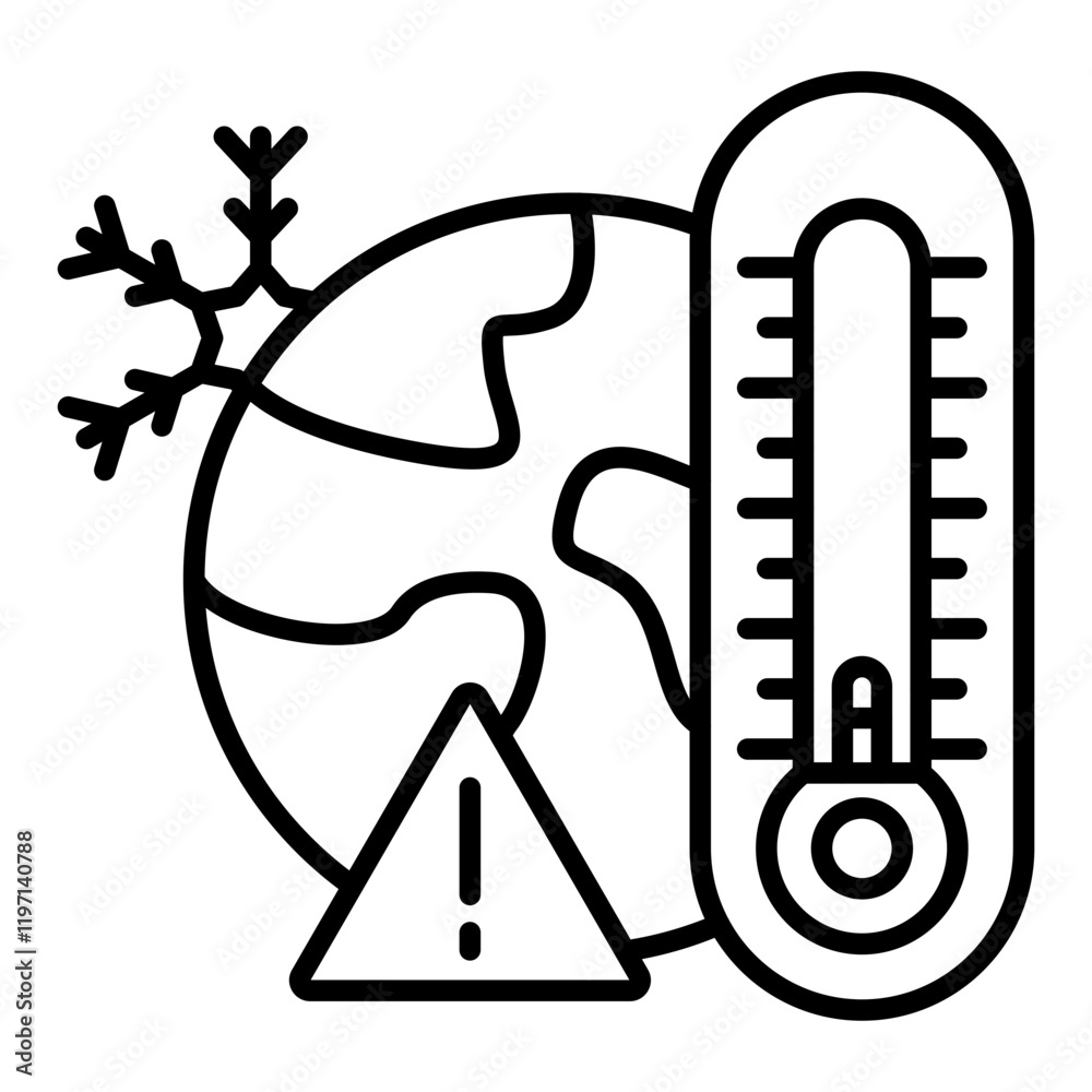 Fototapeta premium Global freeze Icon