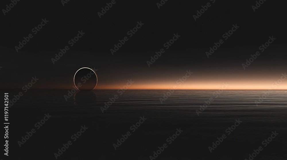 Sleek black wallpaper with a smooth gradient subtly suggesting the edge of a solar eclipse, with a soft horizon glow in the distance Sleek black wallpaper with a smooth gradient subtly suggesting the edge of a solar eclipse, with a soft horizon glow in the distance
