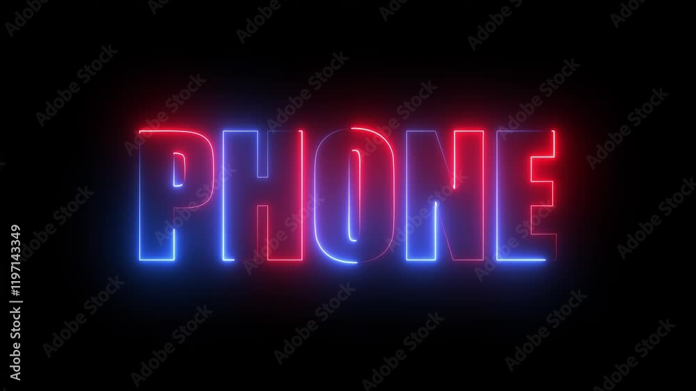 neon luxury phone text smartphone phone mobile technology text communication message internet online chat cellphone Seamless loop neon luxury phone text animation black background. neon luxury phone text smartphone phone mobile technology text communication message internet online chat cellphone Seamless loop neon luxury phone text animation black background.
